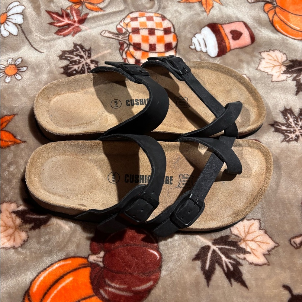 Cushionaire Black Women's Sandals